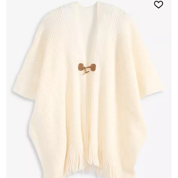 Style & Co Solid Ribbed Toggle Topper Macys - Picture 2 of 3